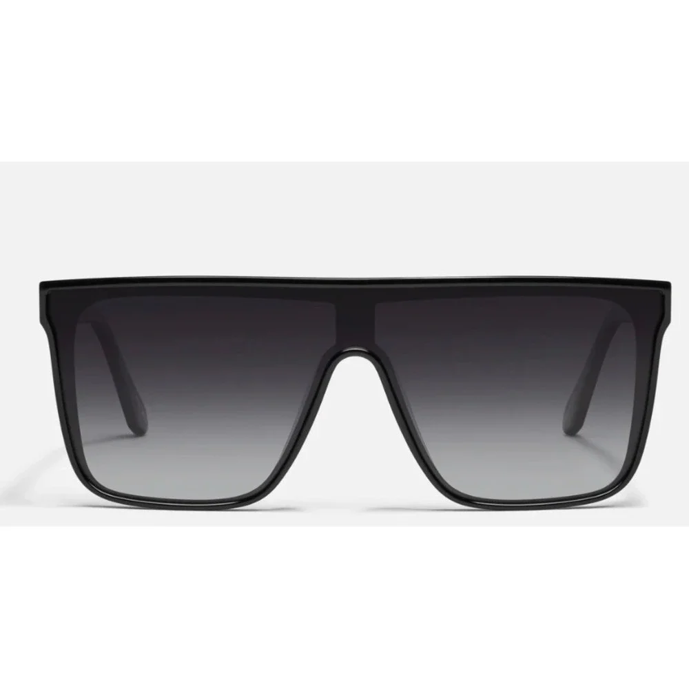 Quay Nightfall Polarized Shield Sunglasses Black Oversized summer  141 1212